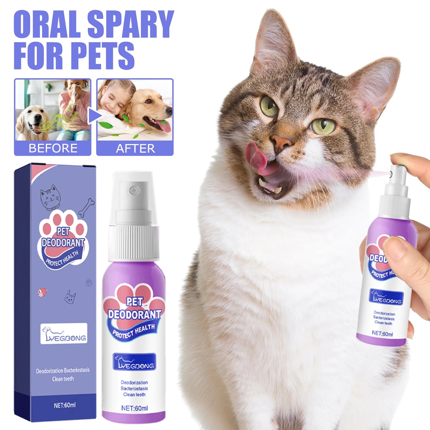 Bad Breath Removal Spray for Dogs and cats