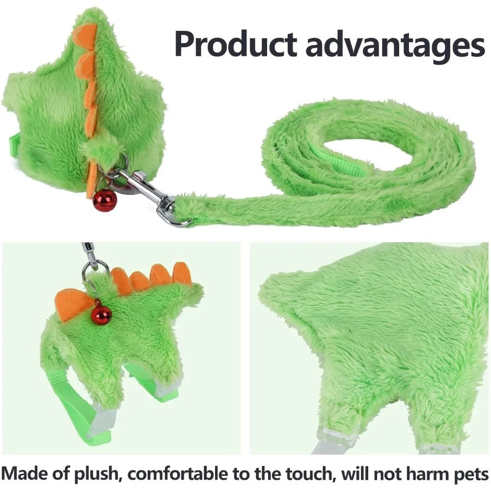 Ferret Collar Small Animals Vest Harness for Puppy with safe bell