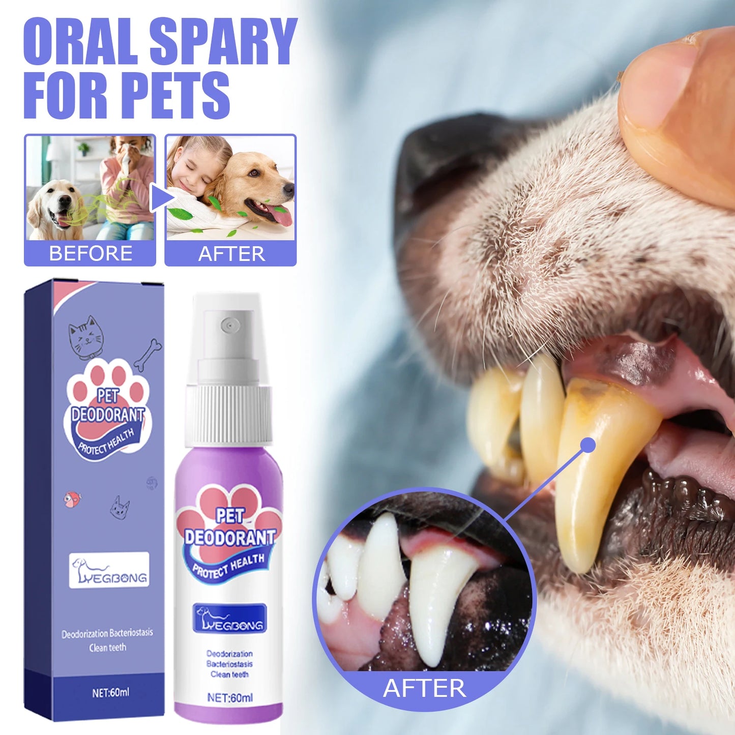 Bad Breath Removal Spray for Dogs and cats
