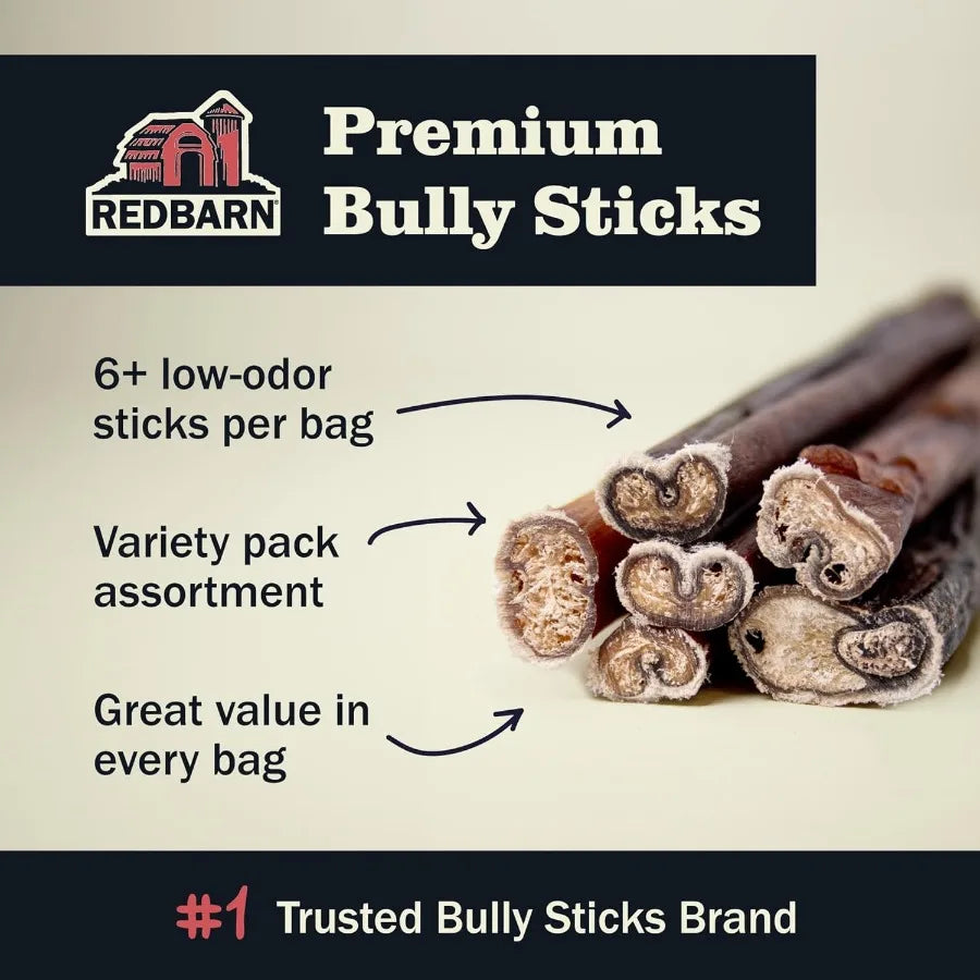 All Natural 58 Bully Sticks for Small Large Dogs