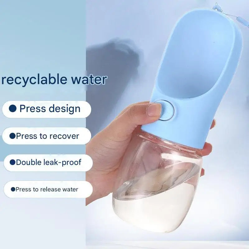 1pc Portable Dog Water Bottle, Plastic Leak Proof
