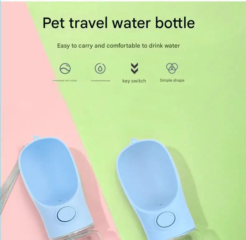 1pc Portable Dog Water Bottle, Plastic Leak Proof
