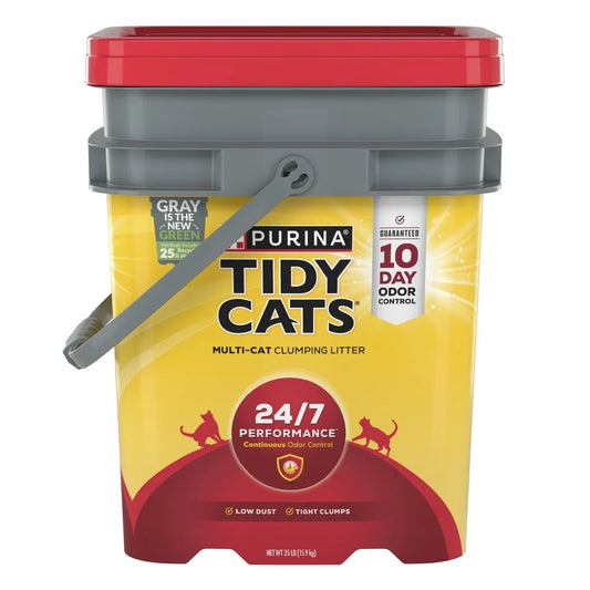 Clumping Cat Litter Low Dust Deodorizing 35 lb Pail  Clean Linen Scent
