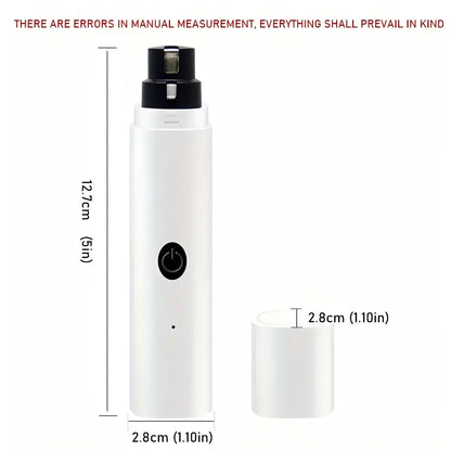 Electric Pet Nail Grinder USB Rechargeable Cat & Dog Nail Clipper